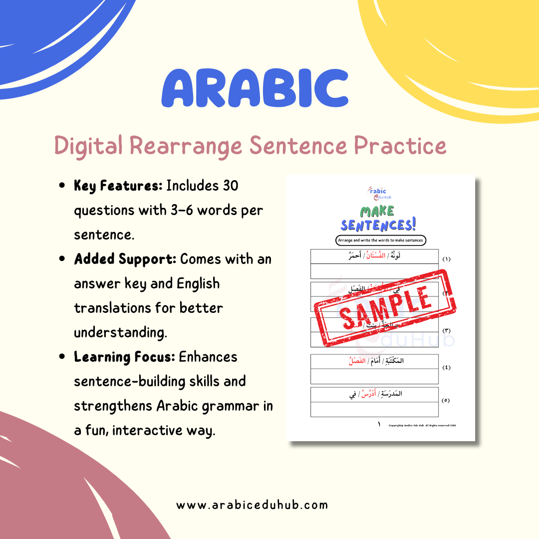 Digital Rearrange Sentences Worksheets