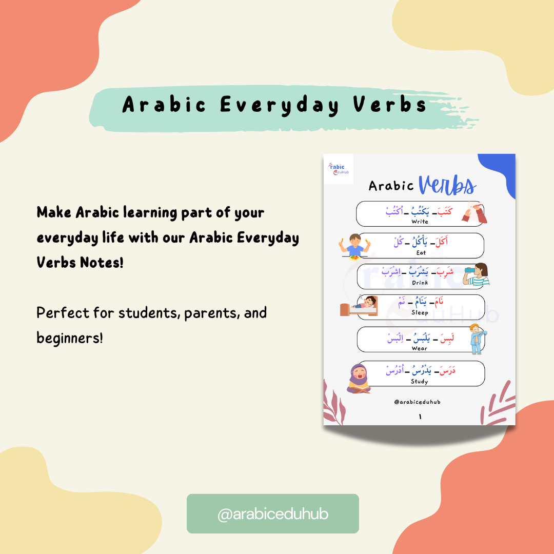 Arabic Everyday Verbs – Your Quick Daily Reference