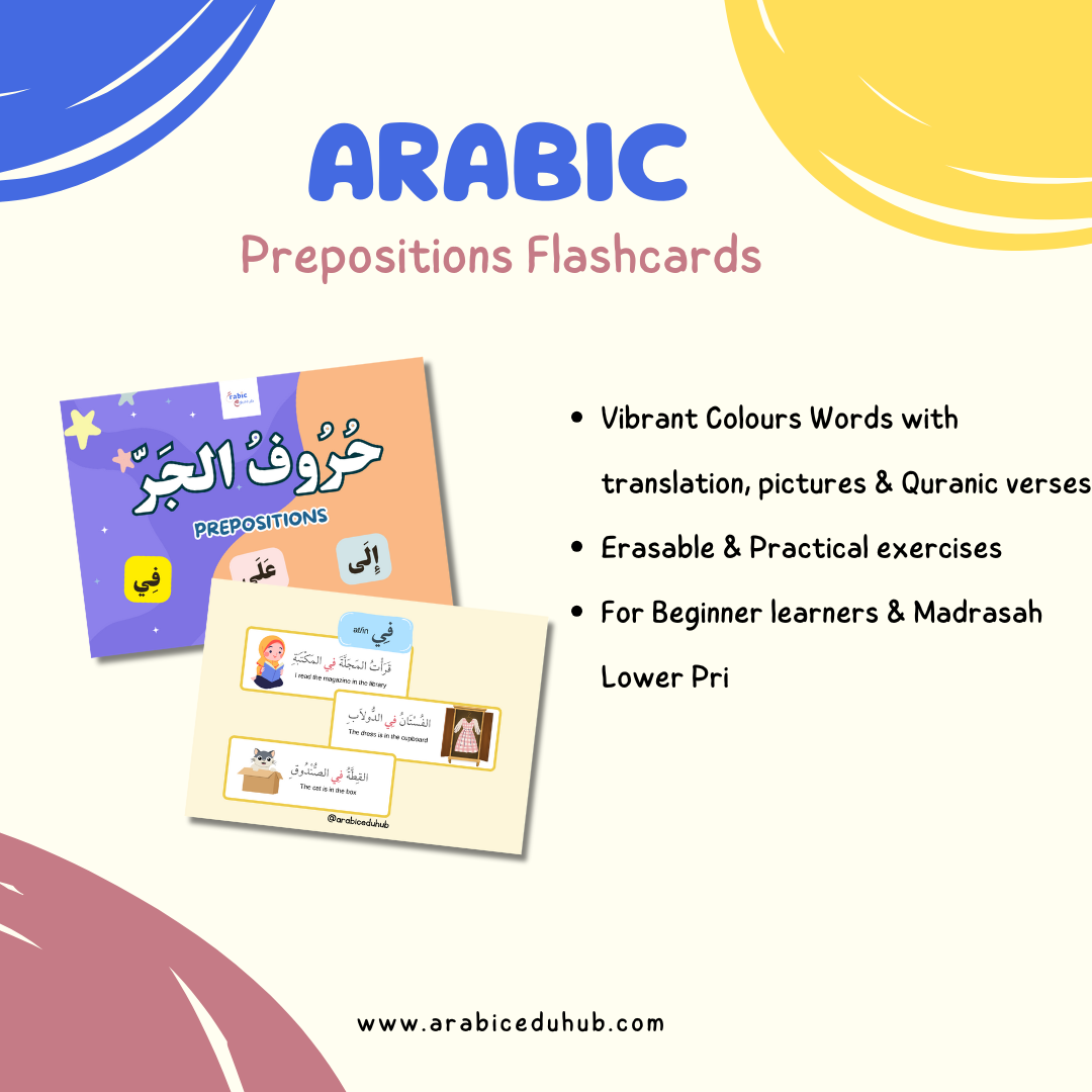 Arabic Flashcards on Prepositions