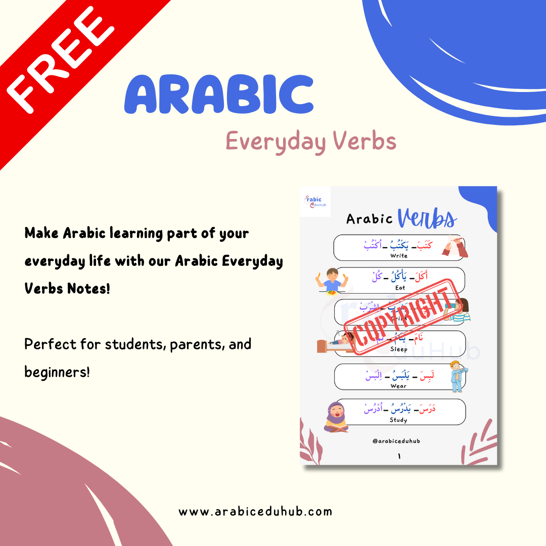 Arabic Everyday Verbs – Your Quick Daily Reference – Arabic Edu Hub